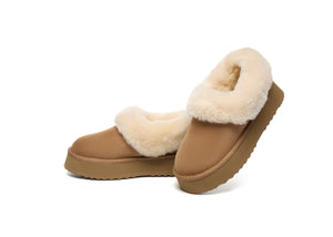 SALE. Fluffy Collar Platform Slippers