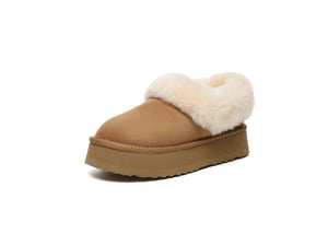 SALE. Fluffy Collar Platform Slippers