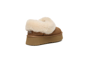SALE. Fluffy Collar Platform Slippers