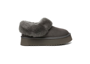 SALE. Fluffy Collar Platform Slippers