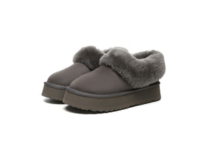 SALE. Fluffy Collar Platform Slippers