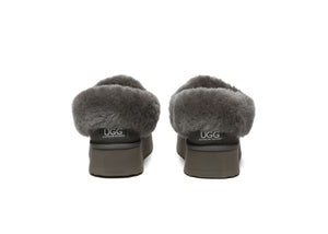 SALE. Fluffy Collar Platform Slippers